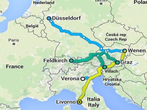 Oostenrijkse Bundesbahn trajecten