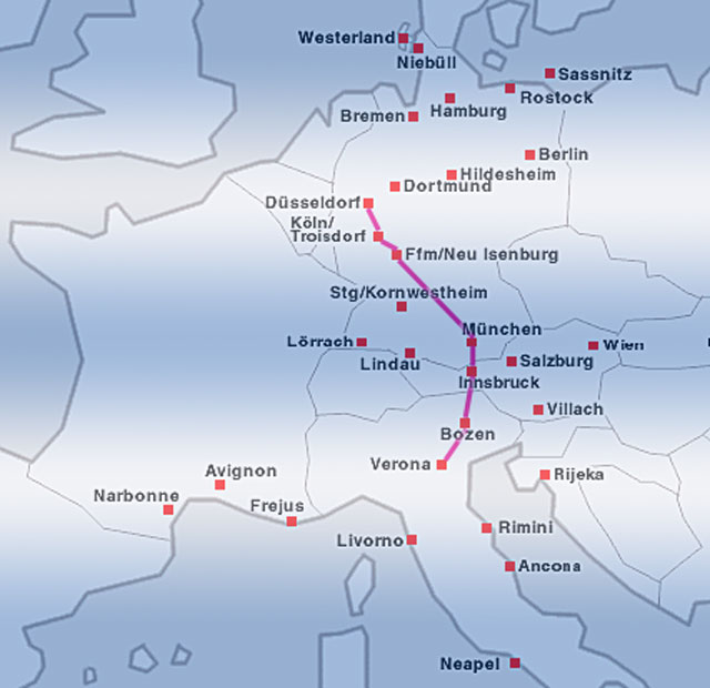 Euro Express route